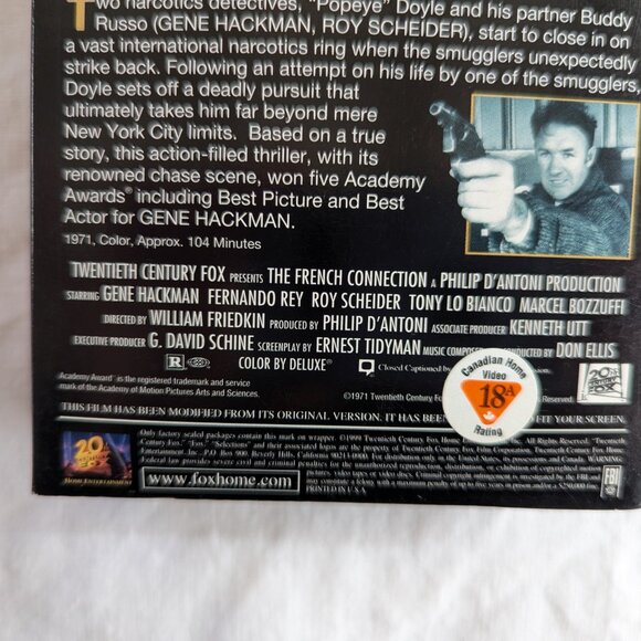 3/$15 The French Connection VHS Movie Gene Hackman Roy Schneider - Picture 5 of 5